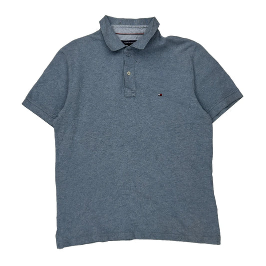 Tommy Hilfiger Polo Shirt - Large Blue Cotton