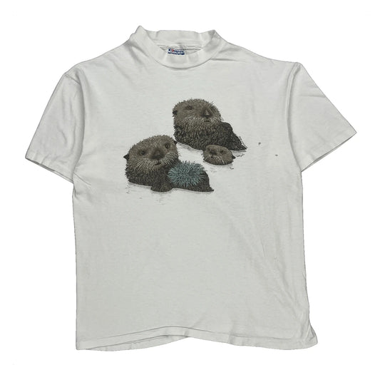 Hanes T-Shirt - Large White Cotton