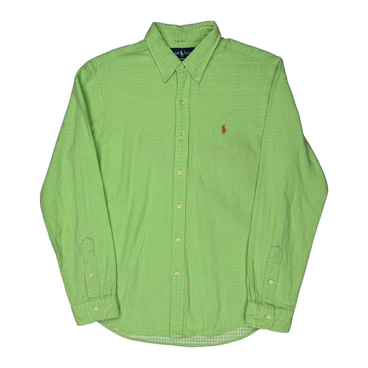 Ralph Lauren Slim Fit Shirt - Large Green Cotton