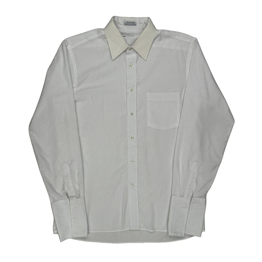 Christian Dior Pinstripe Shirt - Medium White Cotton Blend