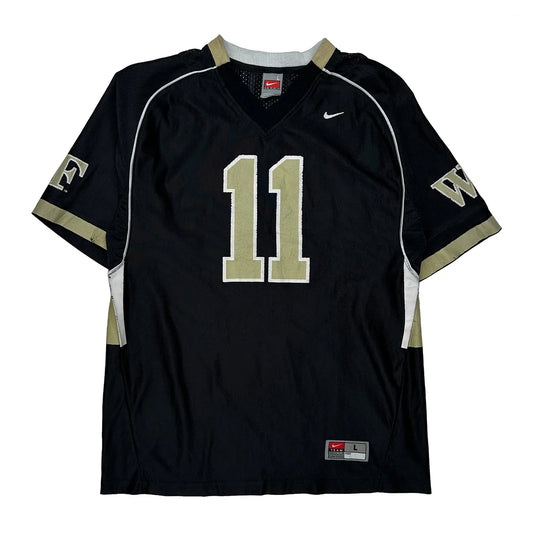 Vintage Wake Forest Nike Jersey - Large Black Polyester