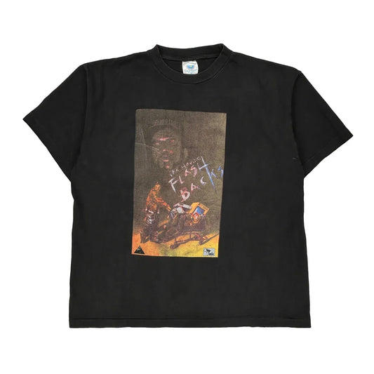 Vintage Larry Locc Im Having Flashbacks Santa Monica Single Stitch T-Shirt - XL Black Cotton