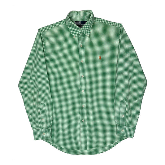 Polo By Ralph Lauren Checked Shirt - Medium Green Cotton