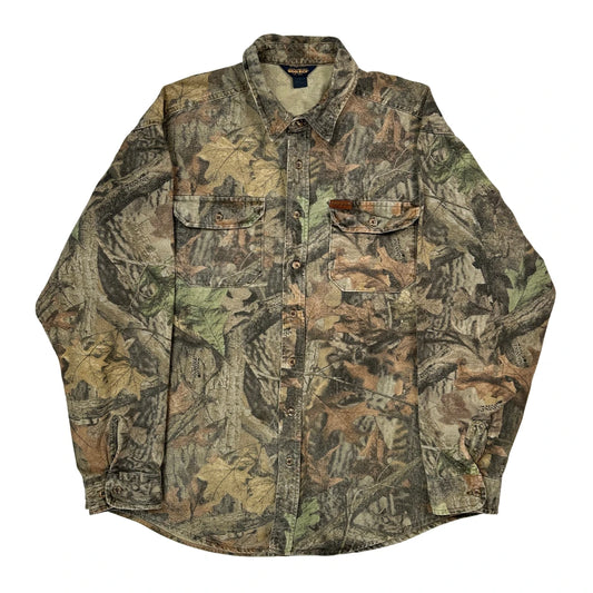 John Rich And Bros Woolrich Camo Flannel Shirt - XL Green Cotton