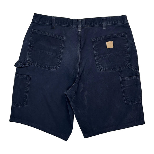 Vintage Carhartt Double Knee Carpenter Shorts - 36W 11L Navy Cotton