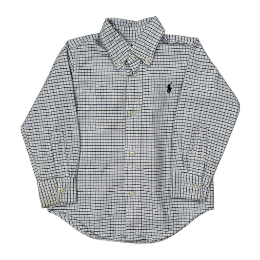 Age 2 Ralph Lauren Checked Shirt - XS White Cotton