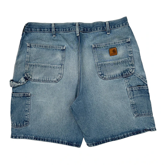Carhartt Double Knee Carpenter Shorts - 38W 10L Light Wash Cotton