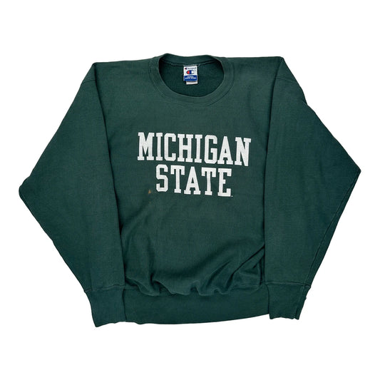 Michigan State Champion College Sweatshirt - XL Green Cotton