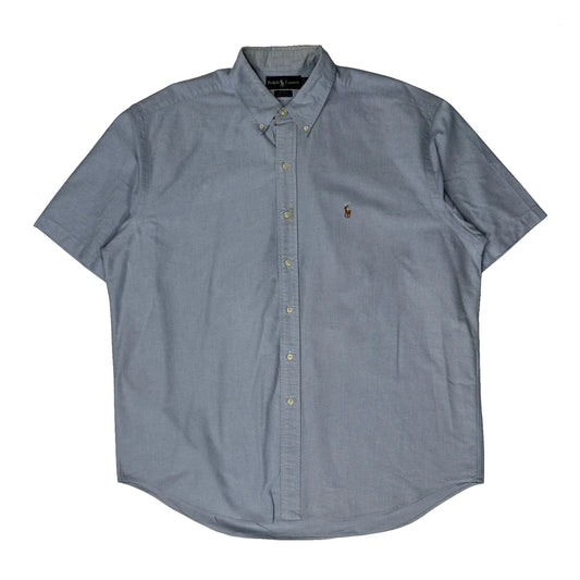 Blake Ralph Lauren Short Sleeve Shirt - XL Blue Cotton