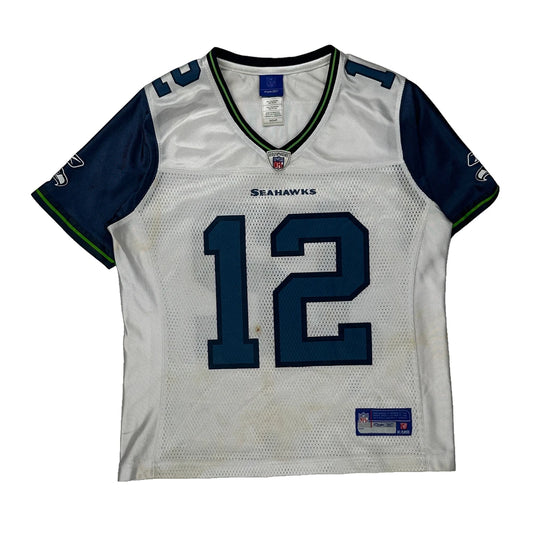 Seahawks Reebok Football Jersey - Small Blue Polyester