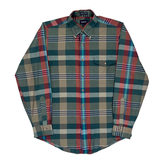 Gant Checked Shirt - Medium Multicoloured Cotton Blend