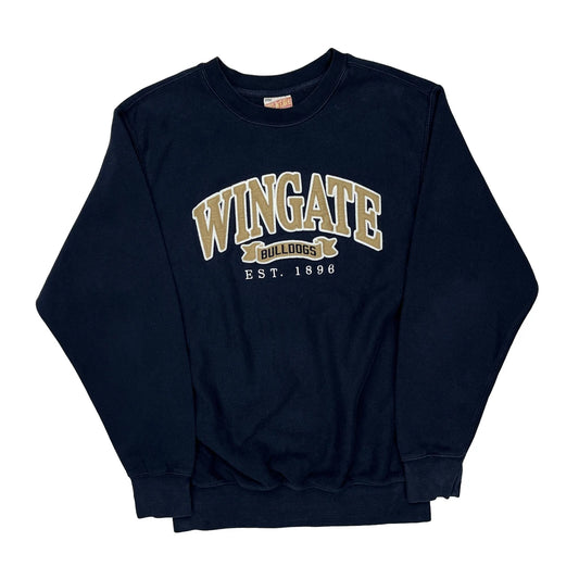 Wingate Bulldogs Mv Sport College Sweatshirt - Small Navy Cotton