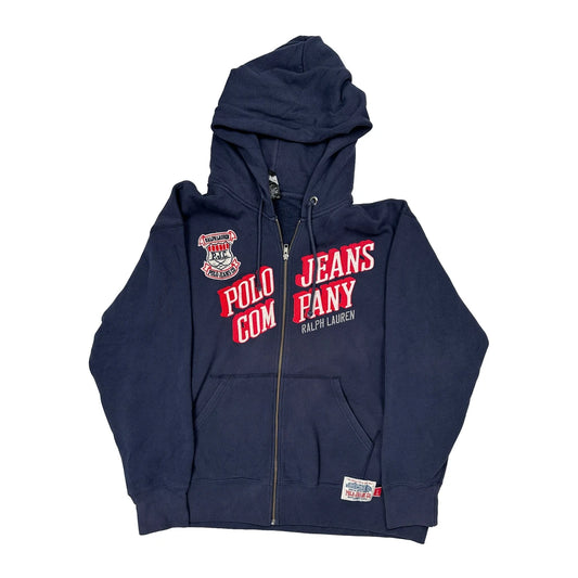 Polo Jeans Co. Ralph Lauren Spellout Hoodie - Large Navy Cotton