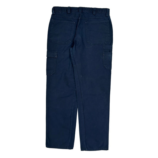 Red Kap Workwear Cargo Trousers - 34W 31L Navy Polyester Blend