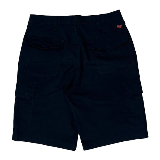 Red Kap Cargo Shorts - 31W 11L Navy Polyester Blend