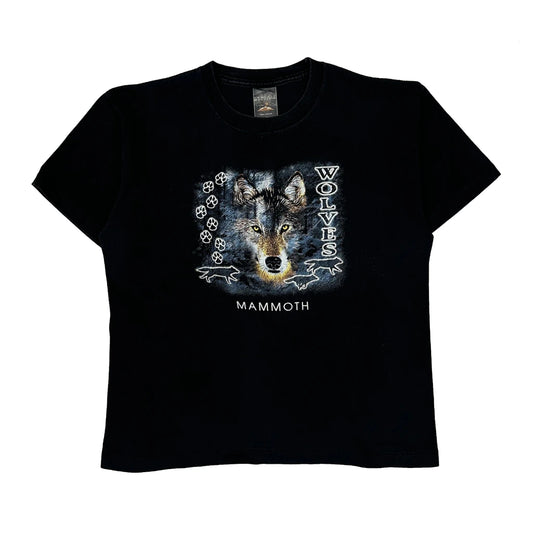 Age 14 Prairie Mountain Single Stitch T-Shirt - Large Black Cotton