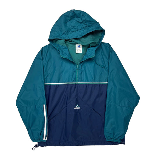 Adidas Windbreaker - Large Blue Polyester