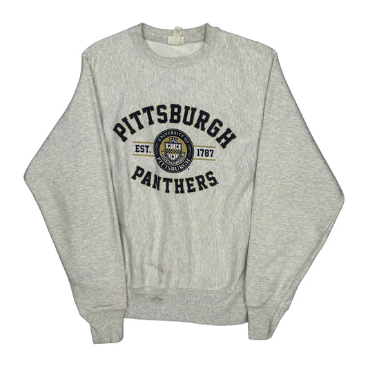 Vintage Reverse Weave Champion College Sweatshirt - Small Grey Cotton