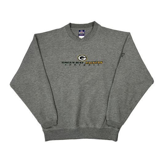 Green Bay Packers Reebok Nfl Sweatshirt - Large Grey Cotton