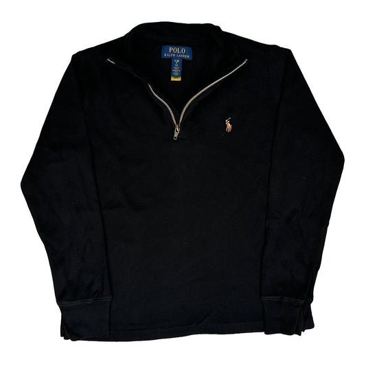Age 6-7 Polo By Ralph Lauren 1/4 Zip - Small Black Cotton