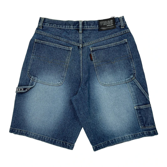 Vibes Denim Shorts - 32W 10L Blue Cotton