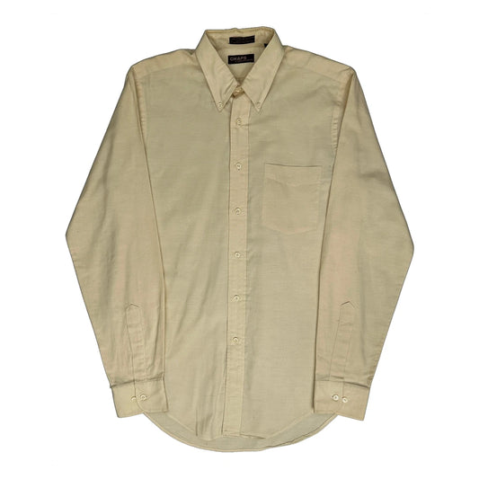 Chaps Ralph Lauren Shirt - Medium Cream Cotton Blend