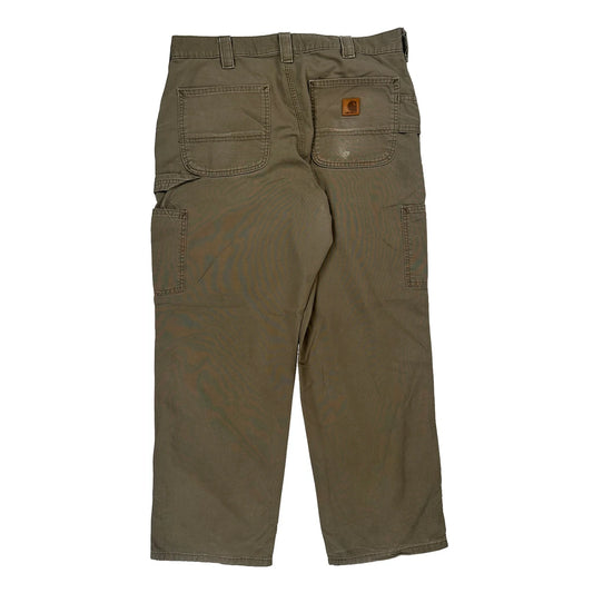Carhartt Carpenter Trousers - 35W 30L Khaki Cotton