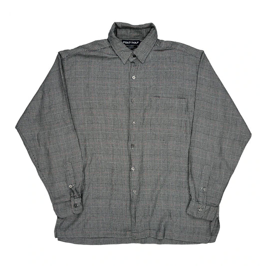 Vintage Chambers Polo By Ralph Lauren Checked Shirt - XL Grey Cotton Blend