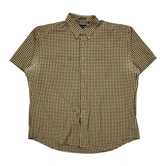 Vintage Gant Checked Short Sleeve Shirt - 2XL Multicoloured Cotton