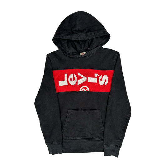Levis Spellout Hoodie - Medium Black Cotton