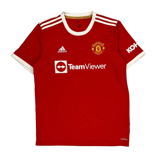 Manchester United 2021/22 Home Adidas Football Football Shirt - Large Red Polyester