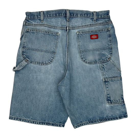 Dickies Carpenter Shorts - 36W 11L Light Wash Cotton