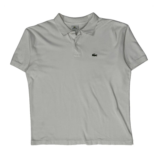 Vintage Lacoste Polo Shirt - 2XL White Cotton