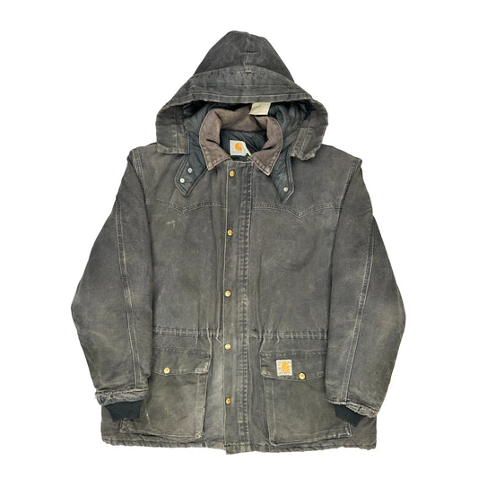 Carhartt Hooded Jacket - Large Grey Cotton