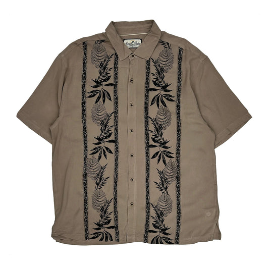 Seven Palm Hawaiian Shirt - XL Brown Cotton