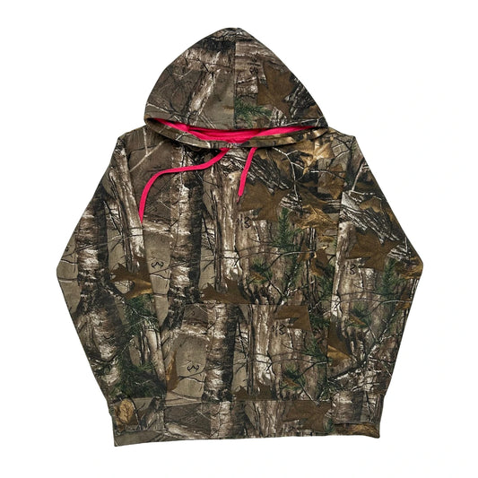 Vintage Realtree Hoodie - Large Camo Cotton Blend