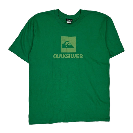 Quiksilver T-Shirt - XL Green Cotton