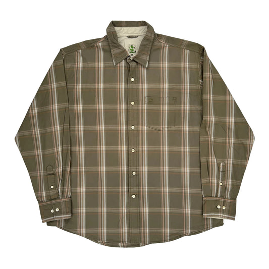 Timberland Checked Shirt - XL Khaki Cotton