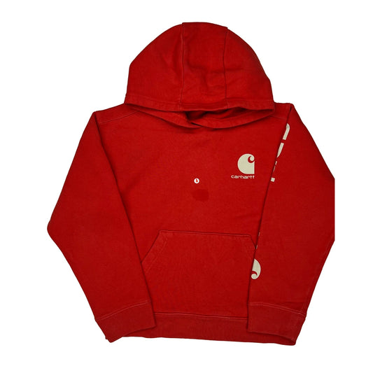 Age 8-10 Carhartt Hoodie - Small Red Cotton