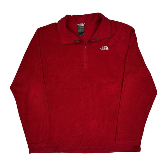 The North Face Fleece - Large Red Polyester