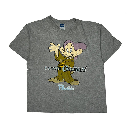 Florida Disney Cartoon T-Shirt - XL Grey Cotton Blend