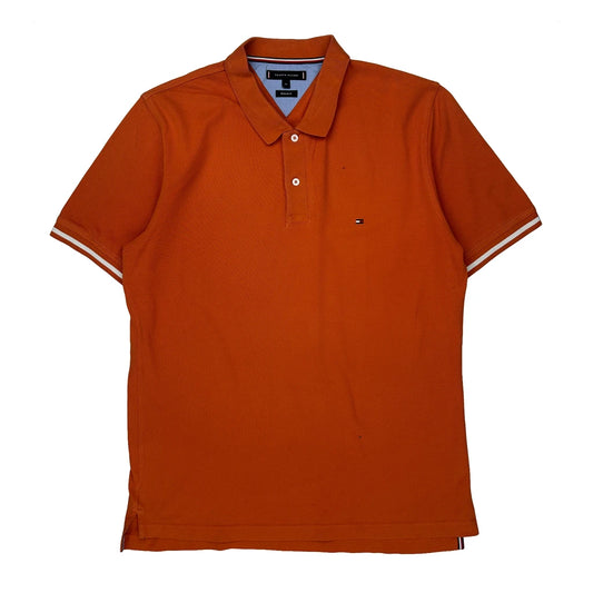 Tommy Hilfiger Polo Shirt - XL Orange Cotton