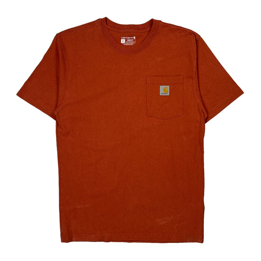 Vintage Carhartt T-Shirt - Small Orange Cotton