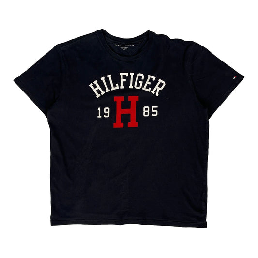 Tommy Hilfiger Graphic T-Shirt - Large Black Cotton