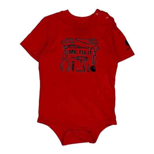 Age 24 Months Carhartt Overalls - 2XS Red Cotton