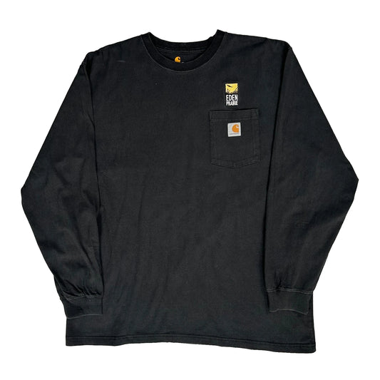 Vintage Eden Prairie Carhartt Long Sleeve T-Shirt - XL Black Cotton