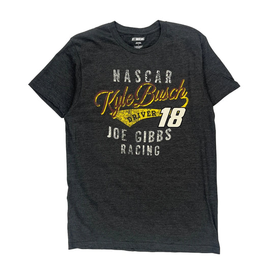 Joe Gibbs Racing Nascar T-Shirt - Medium Grey Cotton Blend