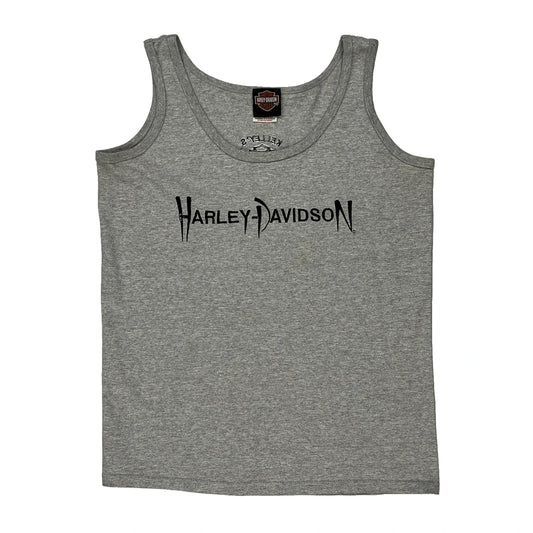 Motorcycles Harley Davidson Graphic Vest - Medium Grey Cotton Blend