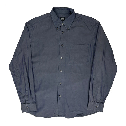 Boss Shirt - Large Blue Cotton