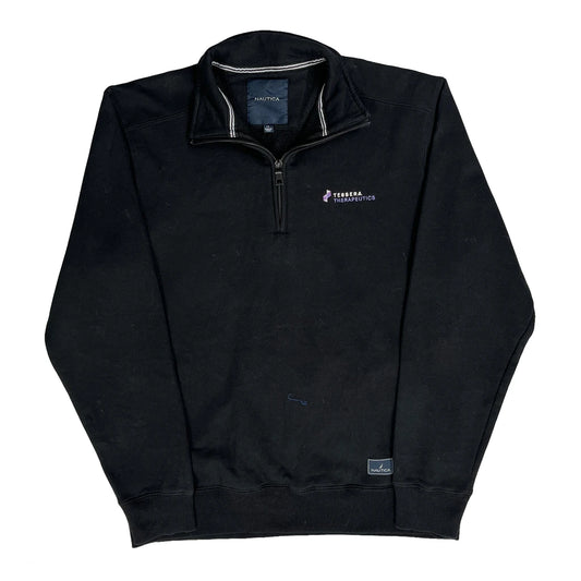 Teggera Therapeutics Logo Nautica 1/4 Zip - Medium Black Cotton